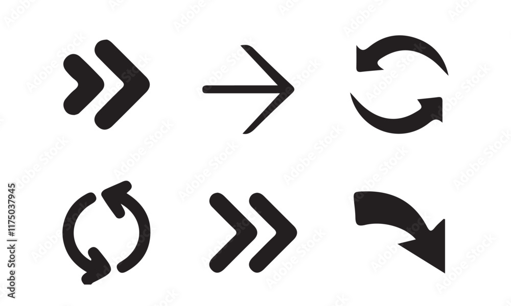 Arrow icon set.Black vector arrows icons. Modern simple arrows. Arrow icon set.Black vector arrows icons. Modern simple arrows.