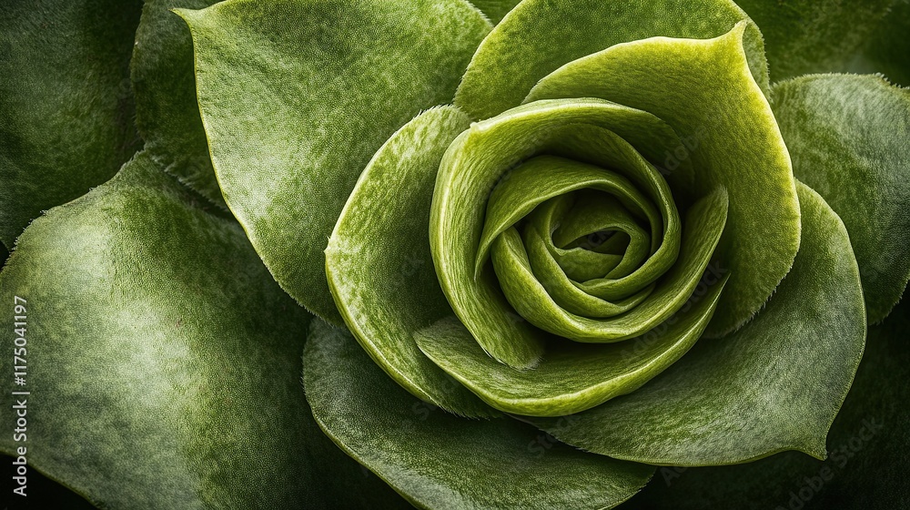 Close-Up of Succulent Plant with Rosette Patterned Leaves