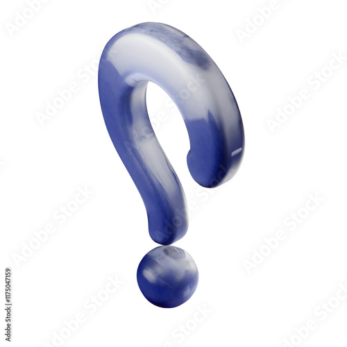 3D question mark symbol isolated 