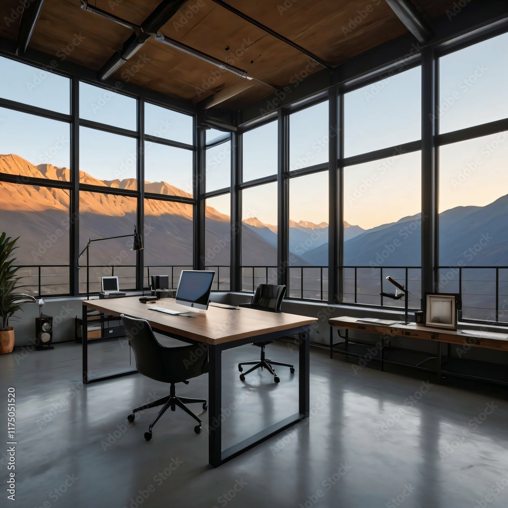 Office with Mountain View Office with Mountain View