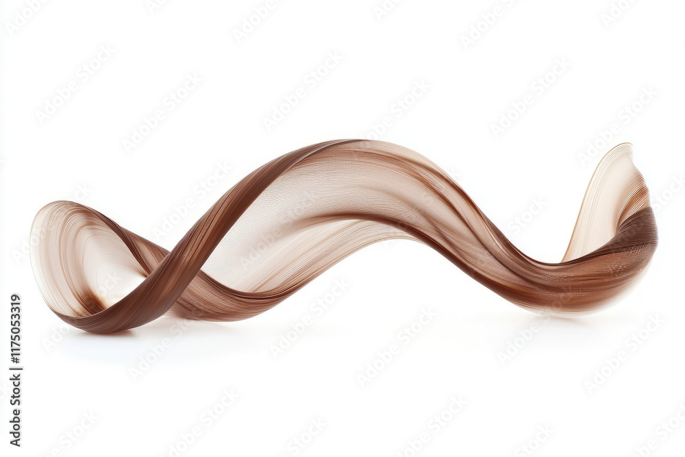 A powerful coffee wave in motion, forming elegant curves and swirls, white background A powerful coffee wave in motion, forming elegant curves and swirls, white background