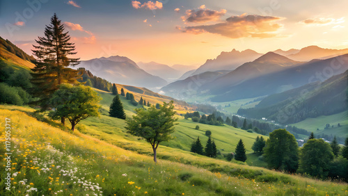 The season changes to winter the weather with Mountain and hill, Nature with fog