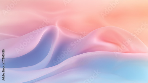 Soft pink rose petals flowing on satin fabric