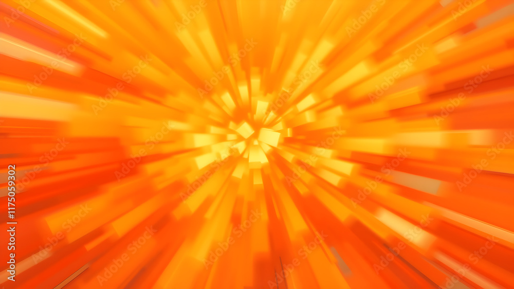 Blurred orange zoom perspective background. Abstract soft explosion effect. Generative AI Blurred orange zoom perspective background. Abstract soft explosion effect. Generative AI