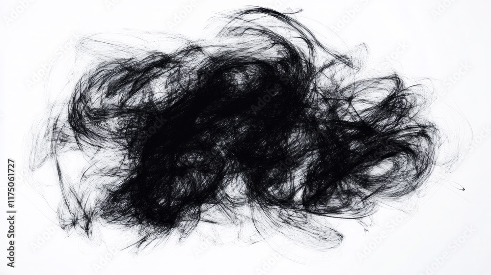 Fototapeta premium hand-drawn scribbles, black and white frame, background, brush strokes, paint brush