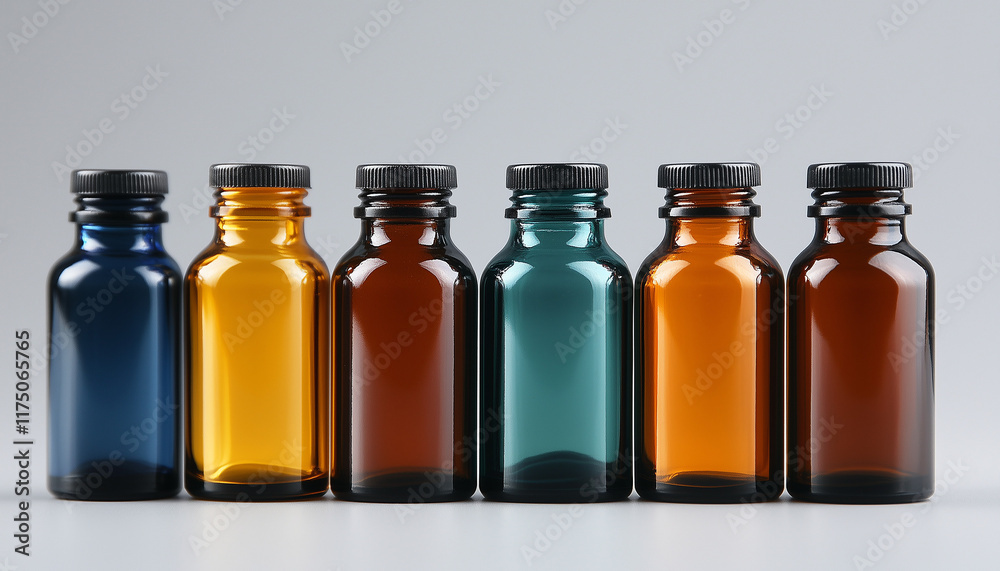 assortment of glass vials for liquid medications assortment of glass vials for liquid medications