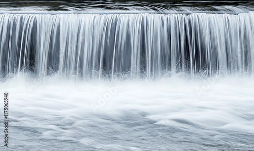 Minimalist photo of a waterfall