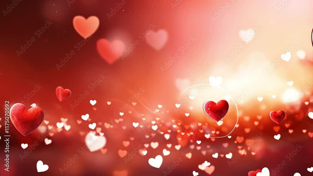 Heartfelt Valentine's Day: A romantic and dreamy backdrop of floating hearts, perfect for expressing love and affection. Ideal for Valentine's Day cards, social media posts, and romantic designs.