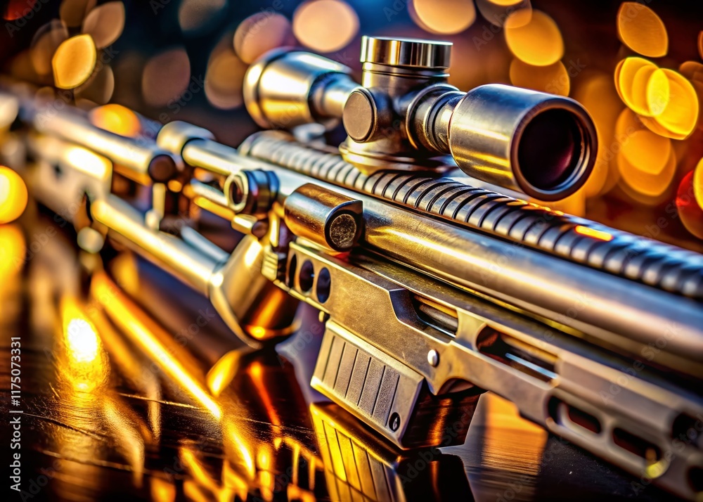 Naklejka premium Powerful Long Guns: High-Resolution Stock Photo of Firearms