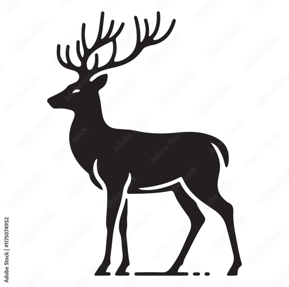 Fototapeta premium Deer Vector silhouette