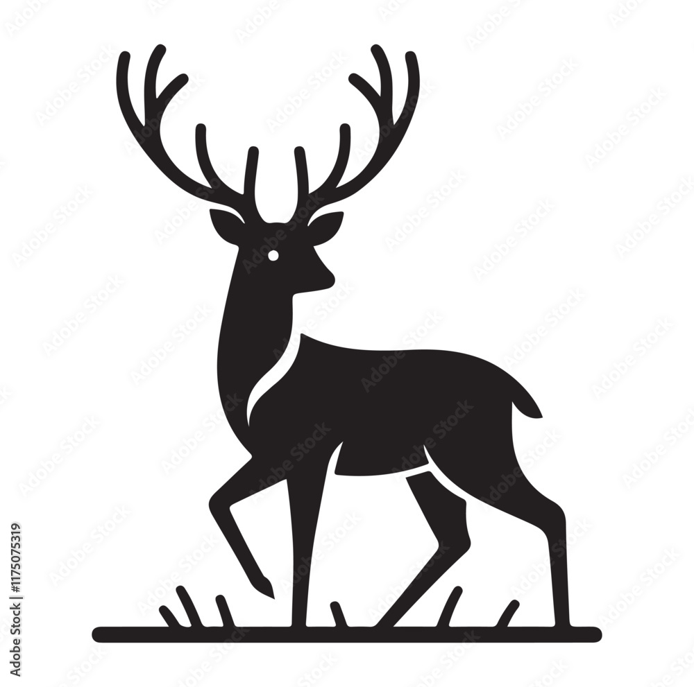 Fototapeta premium Deer Vector silhouette