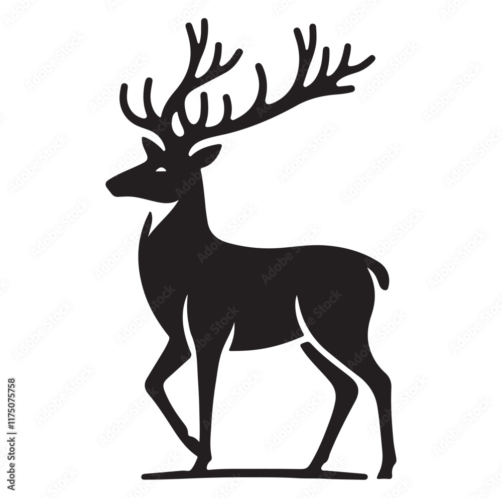 Obraz premium Deer Vector silhouette