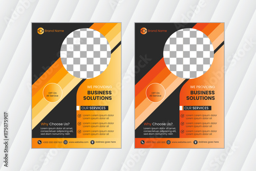 Brochure design, cover modern layout, annual report, poster, flyer in A4.