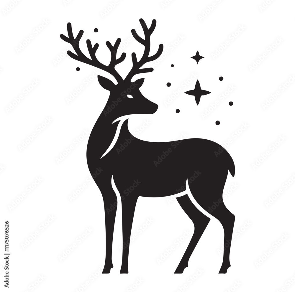 Fototapeta premium Deer Vector silhouette
