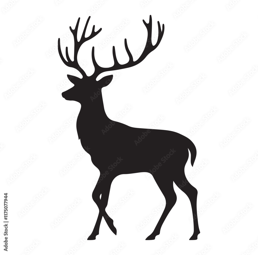 Obraz premium Deer Vector silhouette