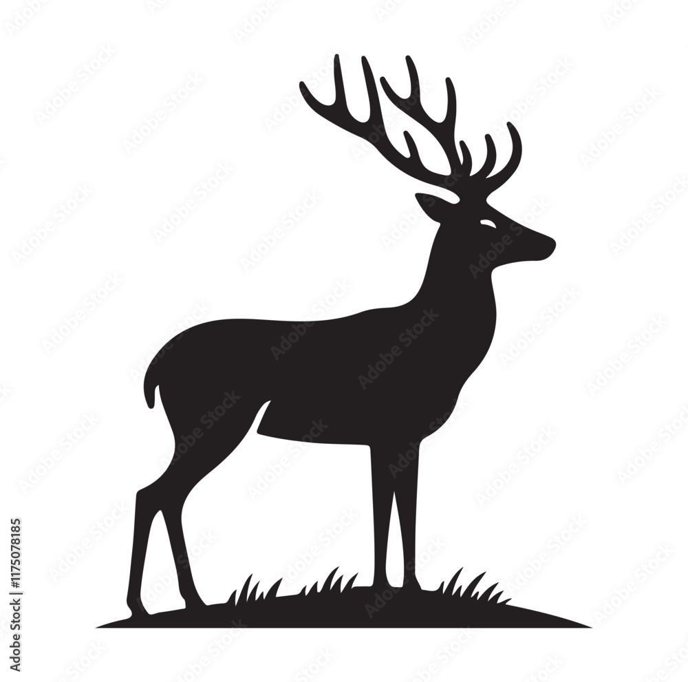 Fototapeta premium Deer Vector silhouette