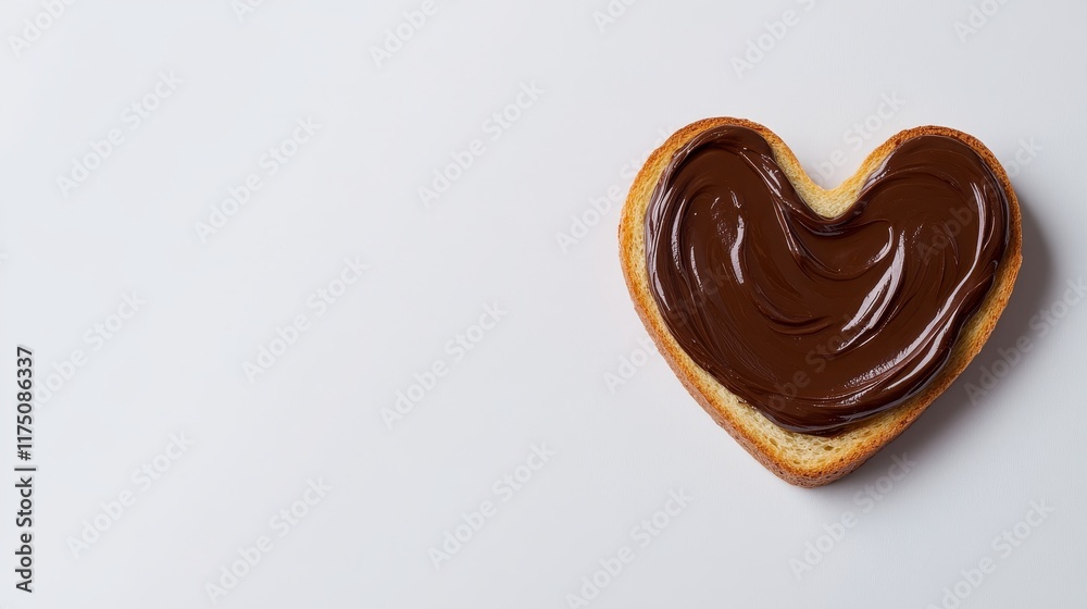 Obraz premium Sweet Heart: Chocolate Love on Toast