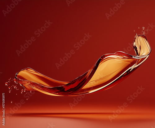 abstract red background with waves