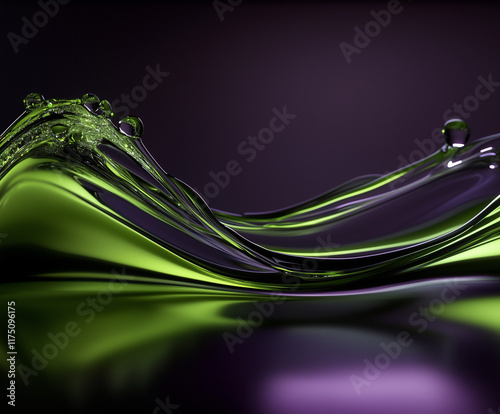 liquid abstract deep blue background with waves