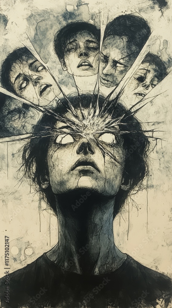 Fototapeta premium The Shattered Mirror, Bulimia Nervosa