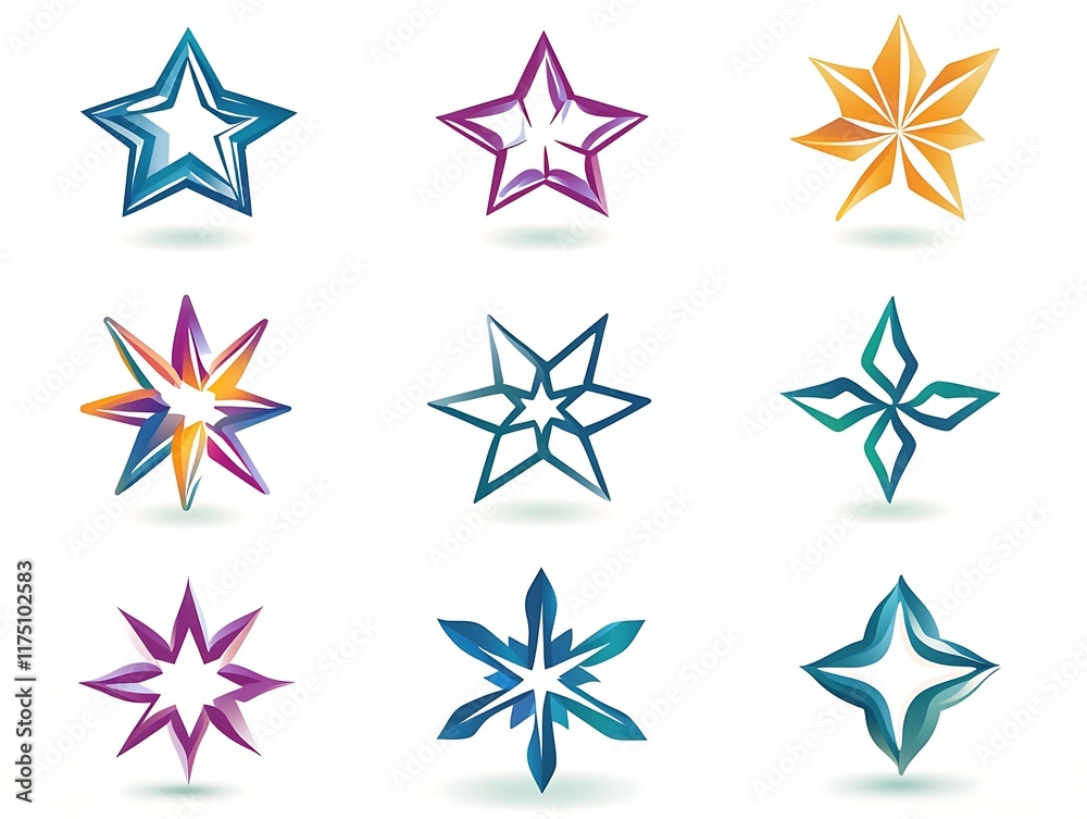 Abstract Star Icon Set Featuring Black and Gold Designs with Modern, Elegant, and Luxurious Styles for Branding, Decorations, and Digital Projects Abstract Star Icon Set Featuring Black and Gold Designs with Modern, Elegant, and Luxurious Styles for Branding, Decorations, and Digital Projects
