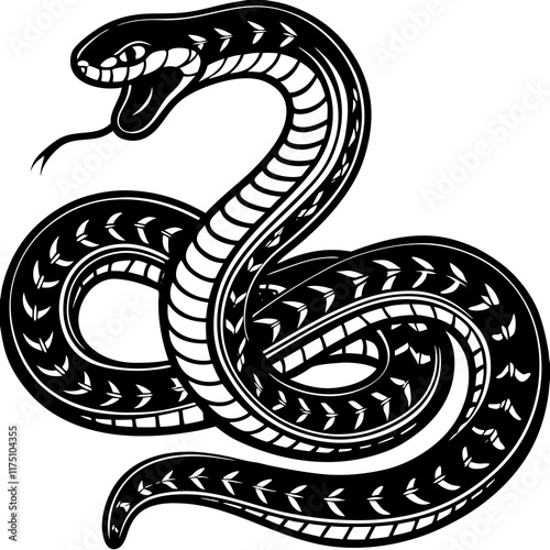 black and white snake