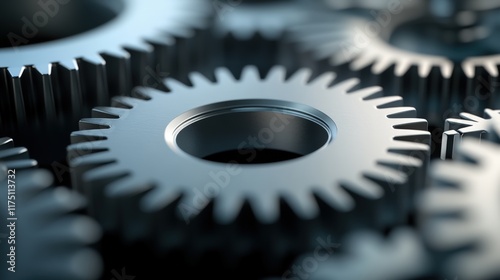 Close up of machine cogwheel