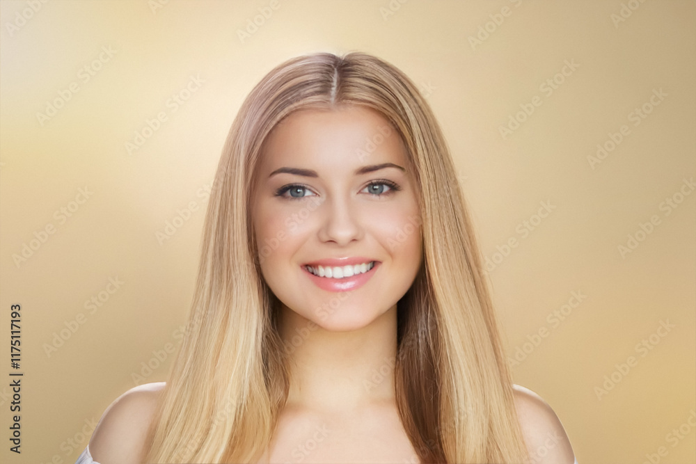 Woman, glowing skin and radiant smile, golden background and elegance. Blonde beautiful woman, beauty and confidence, flawless complexion idea Woman, glowing skin and radiant smile, golden background and elegance. Blonde beautiful woman, beauty and confidence, flawless complexion idea