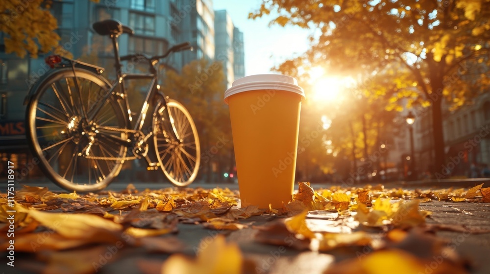 Coffee Cup Mockup in a Parisian Morning. Generative AI