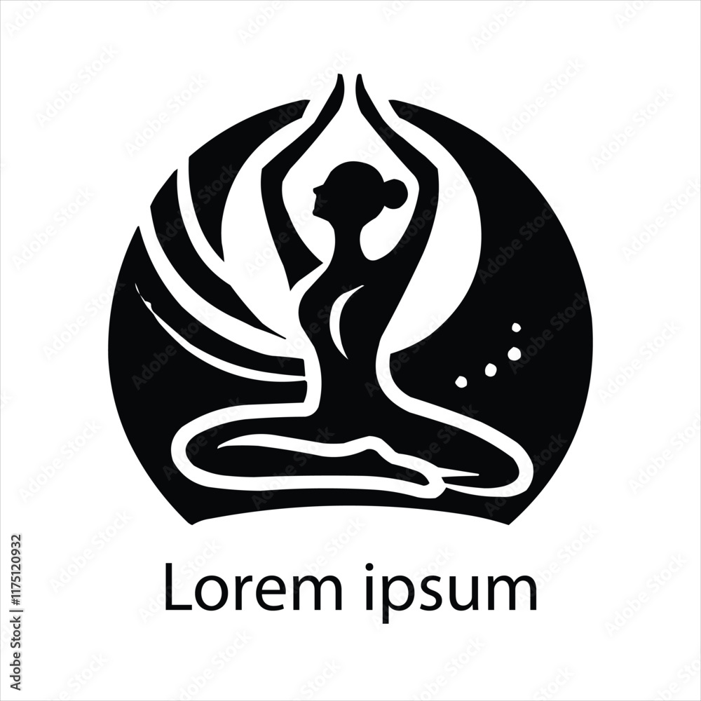 Abstract Yoga Logo template design Human pose icon Abstract Yoga Logo template design Human pose icon