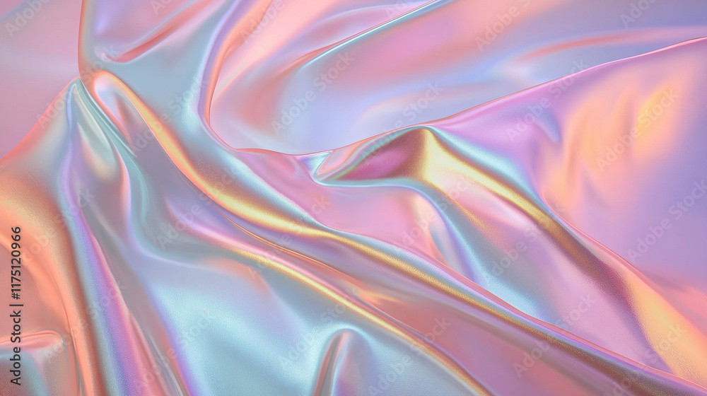 Iridescent Pastel Drapery - Abstract Metallic Texture Iridescent Pastel Drapery - Abstract Metallic Texture