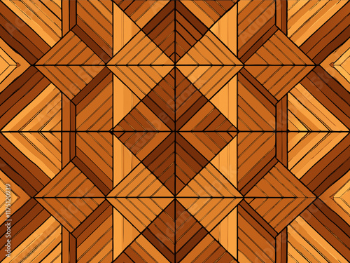 Geometric wood parquet design. perfect for flooring or wall decor.