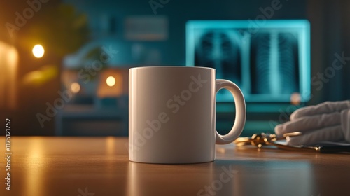 Medical Mug Mockup. Generative AI photo