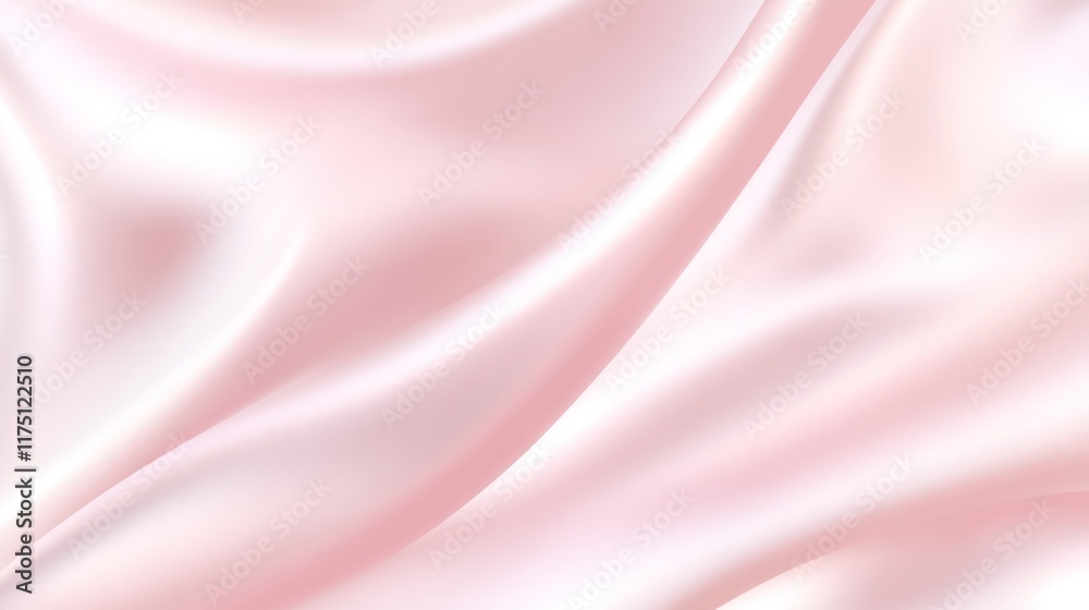 Obraz premium Shiny pink silk satin fabric with gentle folds, offering a soft and tender background for Valentine or anniversary card designs
