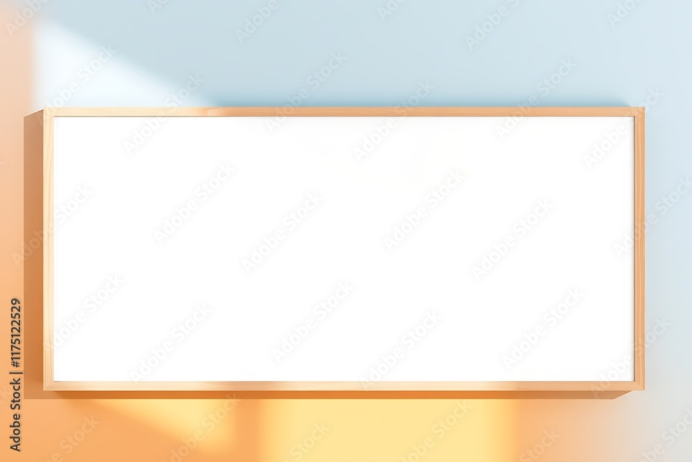 Obraz premium Sunlit Mockup: Blank Horizontal Frame 