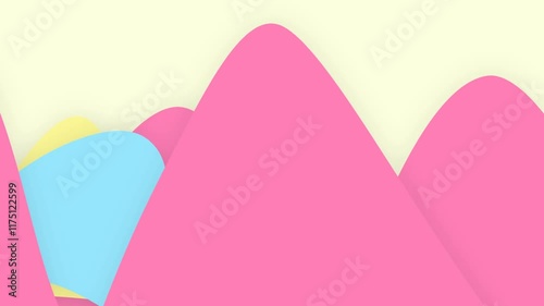 Cute colorful cartoon animated abstract background