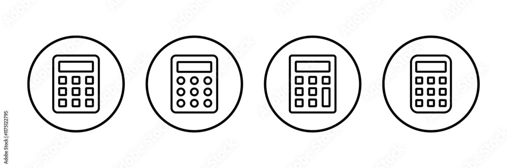 Calculator icon vector isolated on white background. Calculator vector icon. Accounting icon