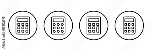 Calculator icon vector isolated on white background. Calculator vector icon. Accounting icon