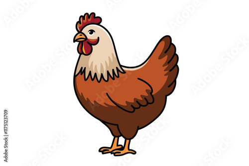 rooster isolated on white background