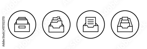 Archive folders icon vector isolated on white background. binders vector icon. Archive storage icon.