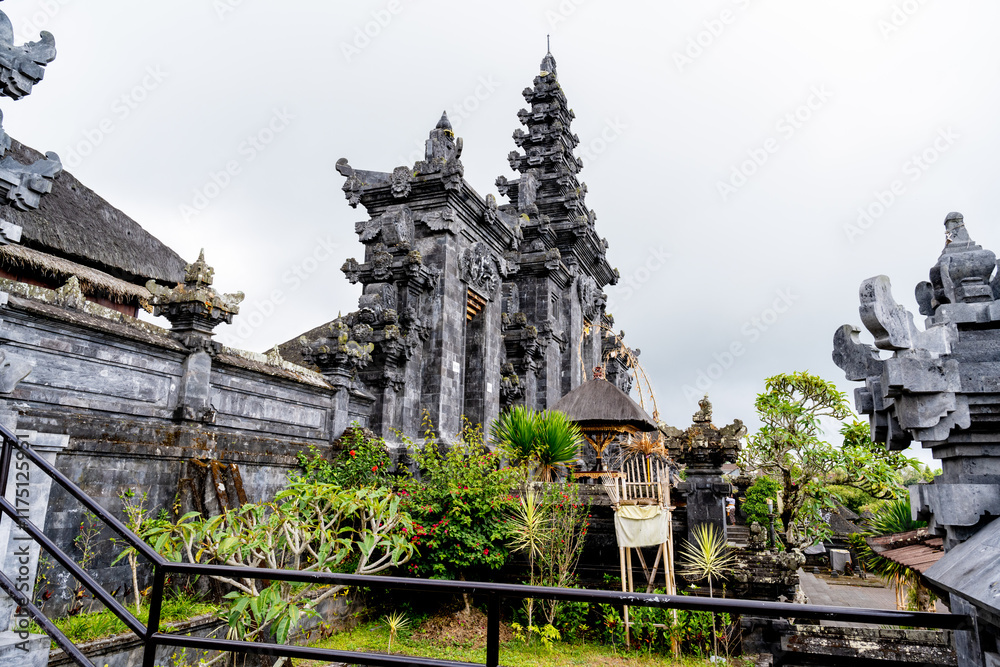 Bali, Indonesia - October 22, 2024:Pura Agung Besakih temple complex, Besakih. The most important Hindu temple in Bali.