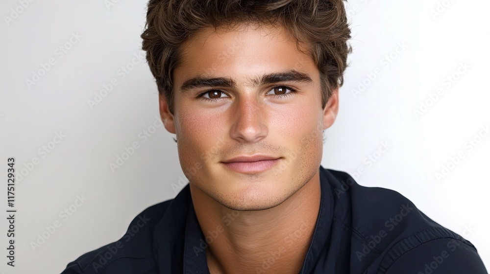 Obraz premium Handsome Young Man Portrait Studio Shot