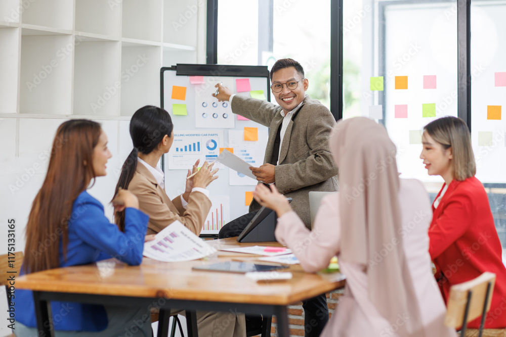 Business asian people, happy and celebration for success in office with company investment and stock market bonus. Teamwork, employees and support or trading achievement excited in boardroom. Business asian people, happy and celebration for success in office with company investment and stock market bonus. Teamwork, employees and support or trading achievement excited in boardroom.