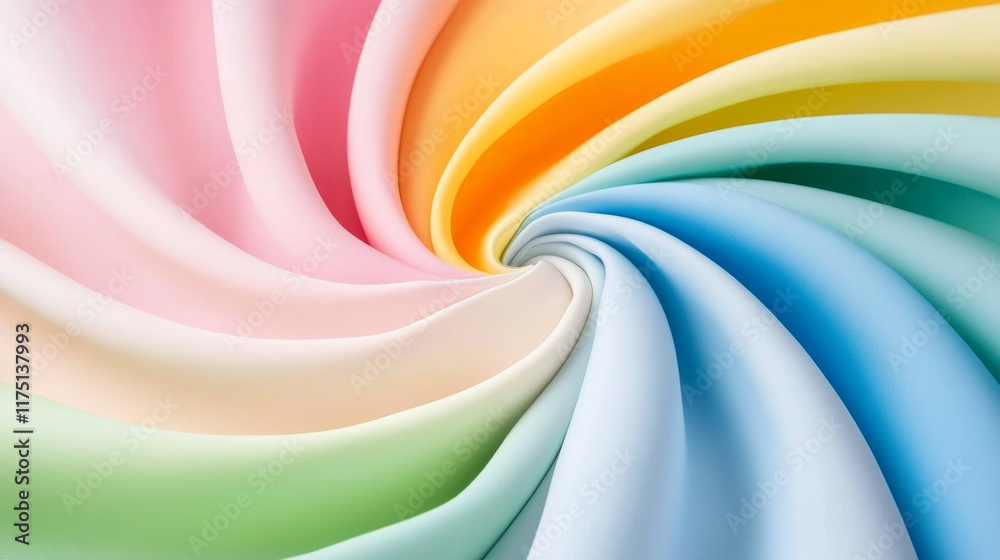 Fototapeta premium Colorful abstract swirl pattern with pastel tones