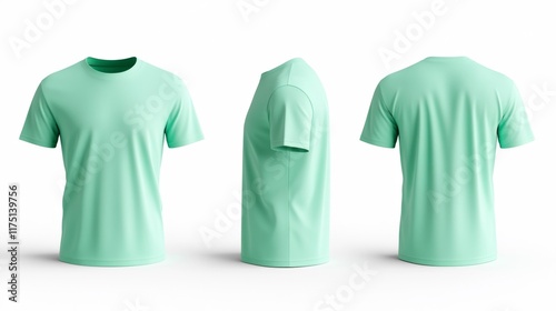 Seafoam Green T-shirt Mockup. Generative AI