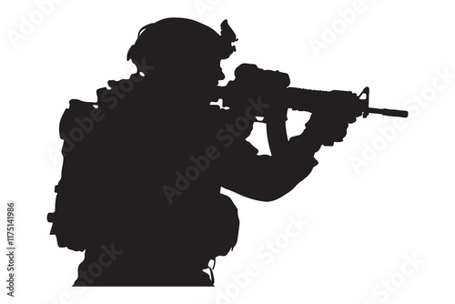 Soldier Silhouette Vector illustration