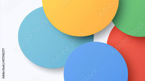 Wallpaper Mural Colorful overlapping circles on white background Torontodigital.ca