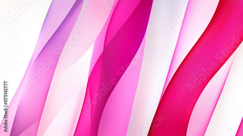 Wallpaper Mural Colorful abstract background with flowing pink ribbons Torontodigital.ca