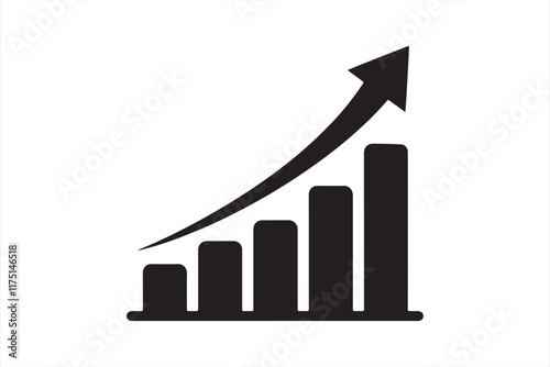 Free Download Financial Success Graph Illustration Upward Trend Bar Chart - GFXLoad