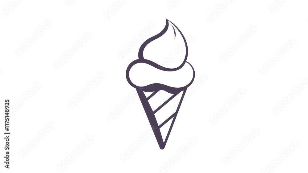 Ice cream: bright creamy cones, Generative AI Ice cream: bright creamy cones, Generative AI